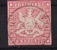 Württemberg Württemberg 9a gestempelt Stuttgart, tiefst gepr. BPP MiNr. 9a gestempelt Stuttgart, tiefst gepr. BPP -