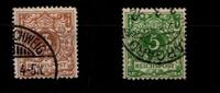 Deutsches Reich Deutsches Reich 45c, 46c gestempelt Typenprüfung MiNr. 45c, 46c gestempelt Typenprüfung -