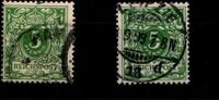 Deutsches Reich Deutsches Reich 46c (2x) gestempelt Typenprüfung MiNr. 46c (2x) gestempelt Typenprüfung -