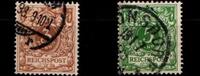 Deutsches Reich Deutsches Reich 45c, 46c gestempelt gepr. Zenker BPP MiNr. 45c, 46c gestempelt gepr. Zenker BPP -