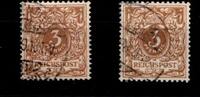Deutsches Reich Deutsches Reich 45c (2x) gestempelt gepr. Zenker BPP MiNr. 45c (2x) gestempelt gepr. Zenker BPP -