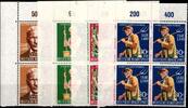 Saarland Saarland 441-444 postfrisch Eckrandviererblock mit Oberrand MiNr. 441-444 postfrisch Eckrandviererblock mit Oberrand -
