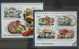 Niger 5748-5751 und Block 851 postfrisch Kleinbogen / Pilze MiNr. 5748-5751 und Block 851 postfrisch Kleinbogen / Pilze