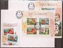 Mosambik Mosambik 8889-8892 und Block 1218 gestempelt Kleinbogen / als FDC MiNr. 8889-8892 und Block 1218 gestempelt Kleinbogen / als FDC -