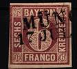 Bayern Bayern 4 TypI gestempelt R2 (München), gut geschnitten MiNr. 4 TypI gestempelt R2 (München), gut geschnitten -