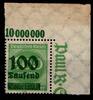 Deutsches Reich Deutsches Reich 290P OR postfrisch vom Eckrand MiNr. 290P OR postfrisch vom Eckrand -