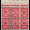 Deutsches Reich Deutsches Reich 318P OR postfrisch 6er Block, Platte A, 1xHT MiNr. 318P OR postfrisch 6er Block, Platte A, 1xHT -