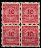 Deutsches Reich Deutsches Reich 318 postfrisch 4er Block, 1xPE1 und PE2 MiNr. 318 postfrisch 4er Block, 1xPE1 und PE2 -