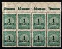 Deutsches Reich Deutsches Reich 314P OR postfrisch 8er Block, Platte A, mittig gefaltet MiNr. 314P OR postfrisch 8er Block, Platte A, mittig gef -