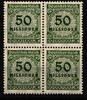 Deutsches Reich Deutsches Reich 321 postfrisch 4er Block, Feldmerkmale PE1 und Pe10 MiNr. 321 postfrisch 4er Block, Feldmerkmale PE1 und Pe10 -
