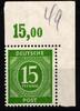 Alliierte Besetzung Alliierte Besetzung 922P OR ndgz postfrisch vom Eckrand MiNr. 922P OR ndgz postfrisch vom Eckrand -