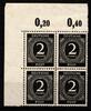 Alliierte Besetzung Alliierte Besetzung 912P OR ndgz postfrisch 4er Block vom Eckrand MiNr. 912P OR ndgz postfrisch 4er Block vom Eckrand -