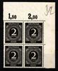 Alliierte Besetzung Alliierte Besetzung 912P OR ndgz postfrisch 4er Block vom Eckrand MiNr. 912P OR ndgz postfrisch 4er Block vom Eckrand -