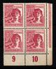Alliierte Besetzung Alliierte Besetzung 956P UR postfrisch 4er Block Eckrand, leichte Mänge MiNr. 956P UR postfrisch 4er Block Eckrand, leichte Mäng -