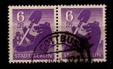 SBZ SBZ 2 A wbz gestempelt Typenprüfung, waagerechtes Paar MiNr. 2 A wbz gestempelt Typenprüfung, waagerechtes Paar -