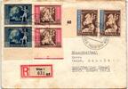 Deutsches Reich 823-825 (je 2x) auf Brief als Mischfrankatur portogerecht -