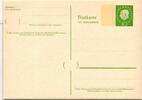 BRD P 45 I als Ganzsache ungebraucht, Frage- und Antwortteil -