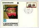 Berlin 380 auf Postkarte U-Bahn-Eröffnung Nürnberg -