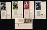 Saarland Saarland 267-271 Br postfrisch teilweise mit anhängendem Leerfeld MiNr. 267-271 Br postfrisch teilweise mit anhängendem Leerfeld -