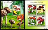 Guinea Guinea 11283-11286 und Block 2553 postfrisch Kleinbogen / Pilze MiNr. 11283-11286 und Block 2553 postfrisch Kleinbogen / Pilze -