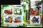 Burundi Burundi 2530-2533 und Block 230 postfrisch Kleinbogen / Pilze MiNr. 2530-2533 und Block 230 postfrisch Kleinbogen / Pilze -