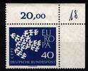 BRD 368 xv postfrisch Eckrand mit geriffelter Gummierung MiNr. 368 xv postfrisch Eckrand mit geriffelter Gummierung