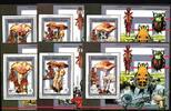 Madagaskar Madagaskar 1310, 1312, 1314 und 1537, 1539, 1541 postfrisch Einzelblöcke MiNr. 1310, 1312, 1314 und 1537, 1539, 1541 postfrisch -