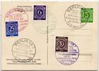 Alliierte Besetzung 918, 926 u.a. auf Postkarte mit Sonderstempeln -