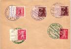 Berlin und Brandenburg 3 A - 5 A auf Brief mit Sonderstempeln -