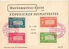Berlin und Brandenburg Werbemarken auf Postkarte mit Sonderstempel -