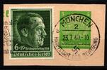 Deutsches Reich Deutsches Reich 672 gestempelt auf Briefstück, Vollstempel München MiNr. 672 gestempelt auf Briefstück, Vollstempel München -