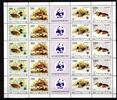 Jugoslawien 2328-2331 postfrisch als ZD-Bogen, Enten, WWF MiNr. 2328-2331 postfrisch als ZD-Bogen, Enten, WWF