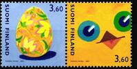 Finnland 1560-1561 postfrisch Paar Ostern Küken Osterei MiNr. 1560-1561 postfrisch Paar Ostern Küken Osterei