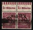 Deutsches Reich Deutsches Reich 320 W OR gestempelt Paar 0/6/0-0/7/0, geprüft Infla MiNr. 320 W OR gestempelt Paar 0/6/0-0/7/0, geprüft Infla -