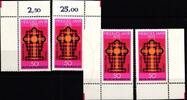 BRD BRD 834 postfrisch Ecke 1-4, FN 0 MiNr. 834 postfrisch Ecke 1-4, FN 0 -