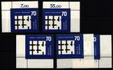 BRD BRD 814 postfrisch Ecke 1-4, FN 1-2 MiNr. 814 postfrisch Ecke 1-4, FN 1-2 -