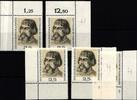 BRD BRD 718 postfrisch Ecke 1-4, FN 1-2 MiNr. 718 postfrisch Ecke 1-4, FN 1-2 -