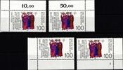 BRD BRD 1424 postfrisch Ecke 1-4, FN nicht komplett MiNr. 1424 postfrisch Ecke 1-4, FN nicht komplett -