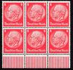 Deutsches Reich Deutsches Reich 485 I postfrisch 6er Block, 1x Plattenfehler MiNr. 485 I postfrisch 6er Block, 1x Plattenfehler -