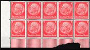 Deutsches Reich Deutsches Reich 485 I postfrisch 10er Block, 10x Plattenfehler MiNr. 485 I postfrisch 10er Block, 10x Plattenfehler -