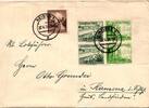 Deutsches Reich W 123 auf Brief Einschreiben -