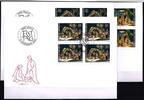 Liechtenstein Liechtenstein 1249-1251 gestempelt als 4er Blöcke, als FDC MiNr. 1249-1251 gestempelt als 4er Blöcke, als FDC -
