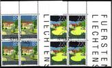 Liechtenstein Liechtenstein 1387-1388 gestempelt als 4er Blöcke, Ersttagssonderstempel MiNr. 1387-1388 gestempelt als 4er Blöcke, Ersttagssond -