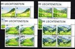 Liechtenstein Liechtenstein 1383-1386 gestempelt als 4er Blöcke, Ersttagssonderstempel MiNr. 1383-1386 gestempelt als 4er Blöcke, Ersttagssond -