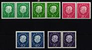 BRD Bund BRD Bund 302-306 postfrisch waagerechte Paare MiNr. 302-306 postfrisch waagerechte Paare -