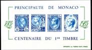 Monaco Monaco Block 31 postfrisch ungezähnt auf Kartonpapier mit Aufdruck MiNr. Block 31 postfrisch ungezähnt auf Kartonpapier mit Aufd -
