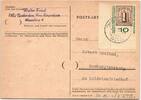 BRD Bund 310 auf Postkarte als Einzelfrankatur portogerechter Ecktand -