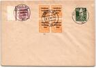 SBZ 191 u.a. auf Postkarte 4er Block ungelaufen -
