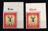 Berlin Berlin 129-130 postfrisch vom Eckrand oben rechts MiNr. 129-130 postfrisch vom Eckrand oben rechts -