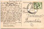 Deutsches Reich 611 auf Postkarte Olympia Kunstspringen -